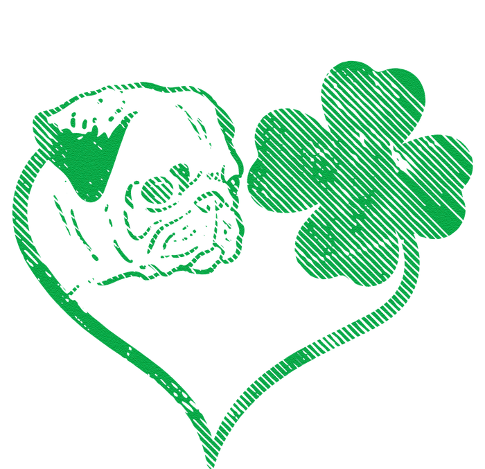 Irish Pug Face Shamrock Clover St Patricks Day Dog Owner T-Shirt