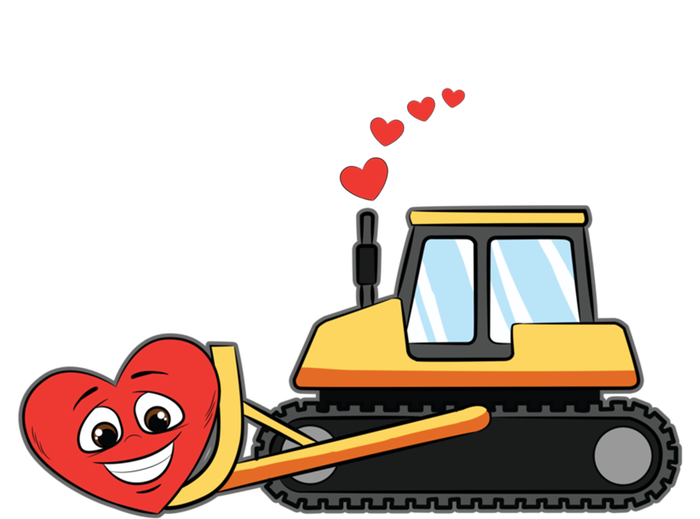 Heart Bulldozer Valentines Day Cool Love Construction Cute Gift Button