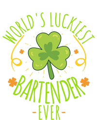 World's Luckiest Bartender Ever Funny St Patrick Day Irish Great Gift Tie Dye Hoodie