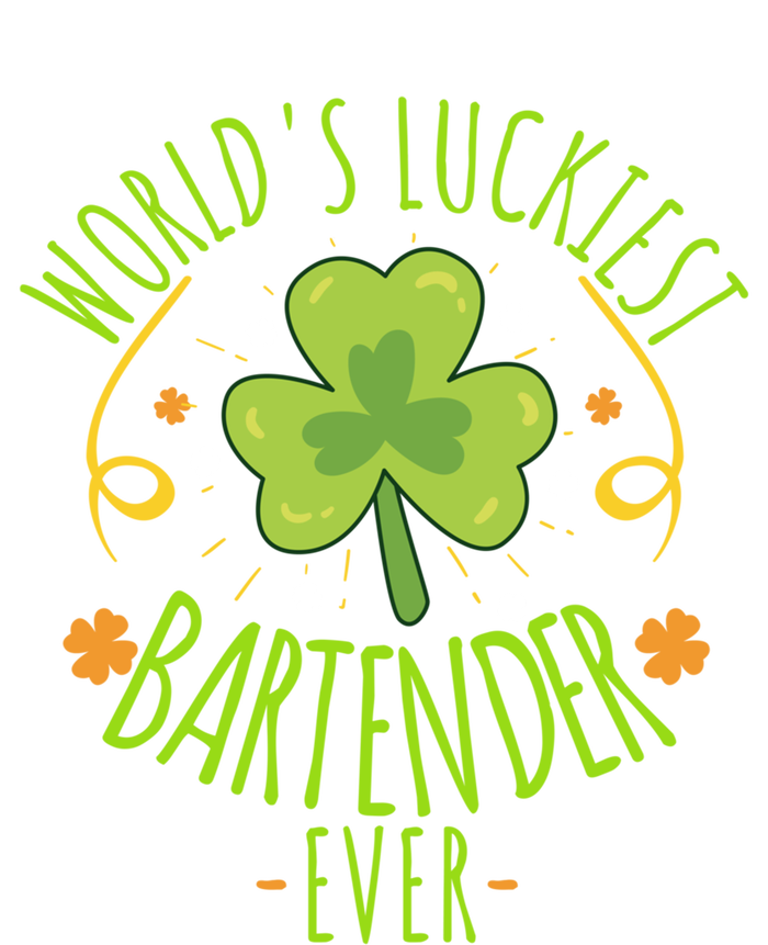 World's Luckiest Bartender Ever Funny St Patrick Day Irish Great Gift Tie Dye Hoodie