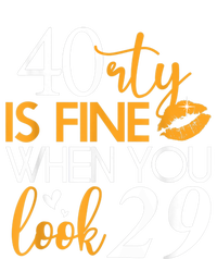 40 Is Fine When You Look 29 Funny 40th Birthday Women’s Perfect Tri Rocker Tank