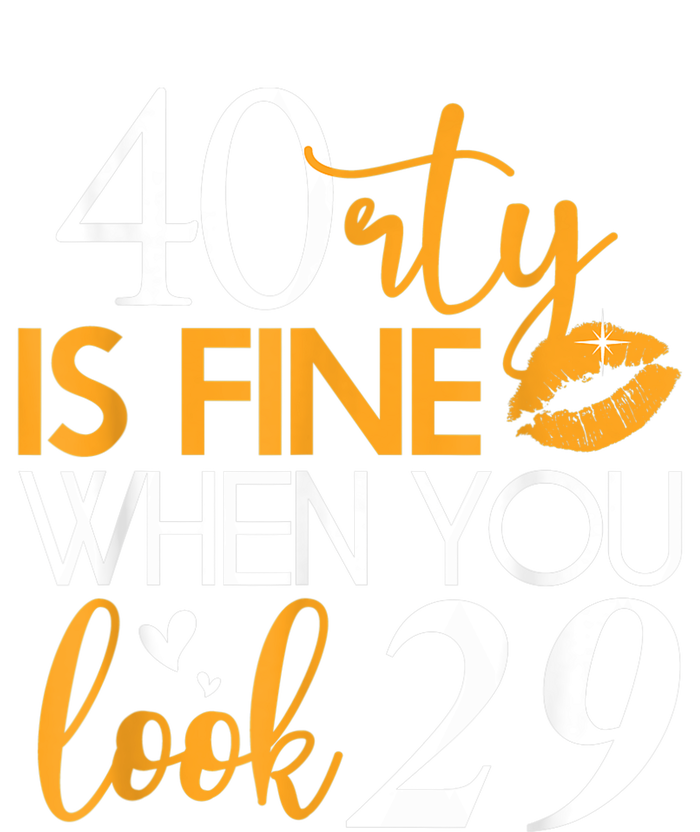 40 Is Fine When You Look 29 Funny 40th Birthday Women’s Perfect Tri Rocker Tank