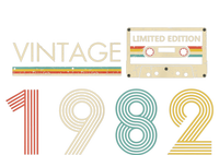 Vintage 1982 Limited Edition 40th Birthday Cassette Tape Kids T-Shirt