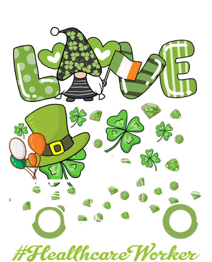 Gnome Shamrock Truck Love Healthcare Worker St Patrick's Day Great Gift Bumper Sticker