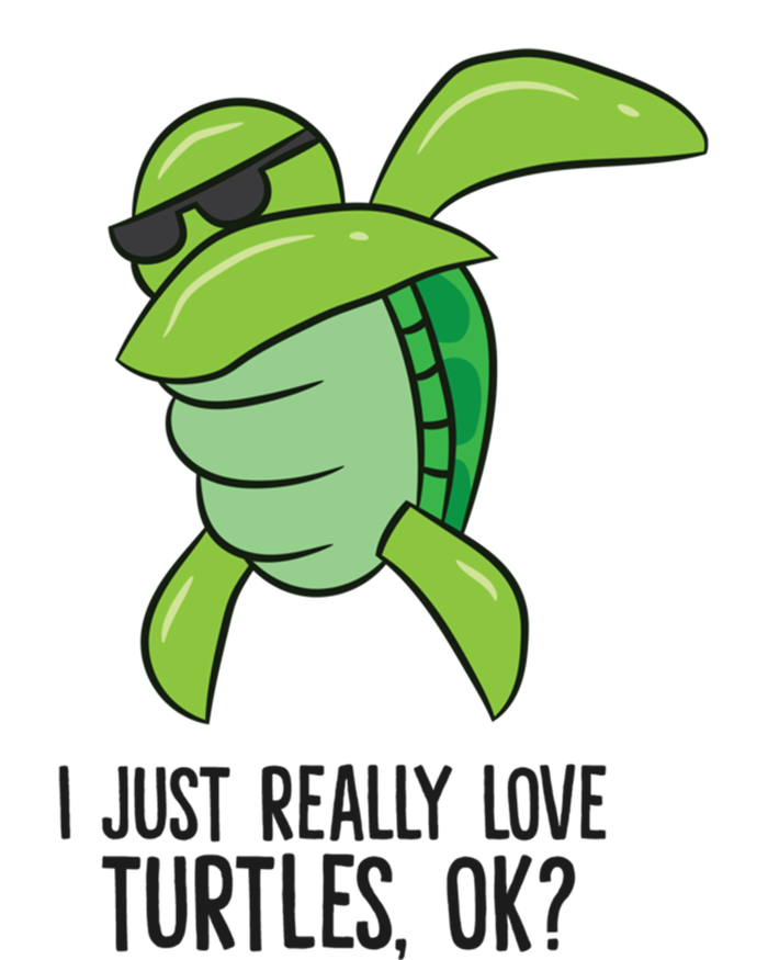 I Just Really Love Turtles Ok? Dabbing Turtle Gift T-Shirt