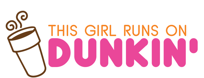 Funny This Girl Runs On Dunkin Ladies Essential Flowy Tank