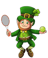 Leprechaun Tennis Funny St Patricks Day Sports Gift T-Shirt