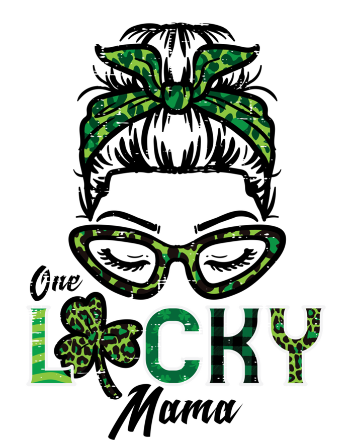 One Lucky Mama Hairbun Saint Paddy St Patricks Day Mom Gift T-Shirt