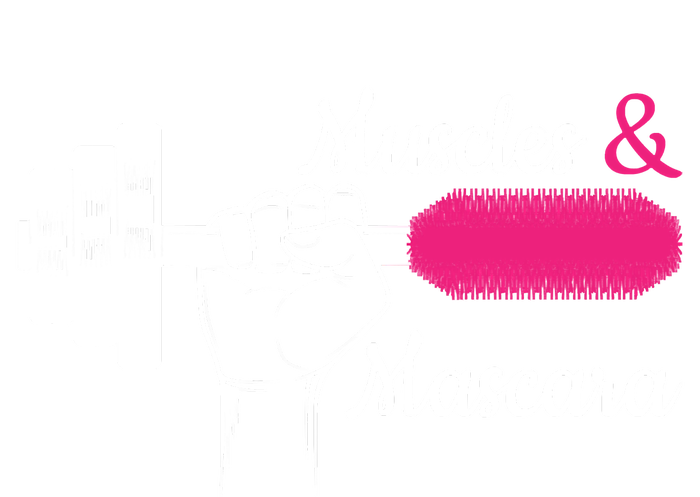 Muscle & Mascara Eyelashes Lipstick Funny Bold Gift Enza Ladies Jersey Football T-Shirt