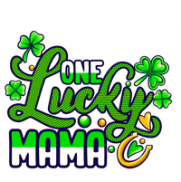 St Patrick's Day Green Shamrock Mother Mom Lucky Mama Cute Gift Women's Flannel Pajama Set