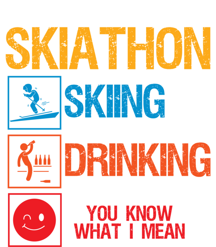 Skiathlon Skiing Ing Triathlon Party Apres Ski Funny Gift Kids Hoodie