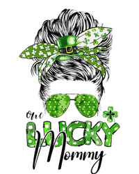 One Lucky Mommy Messy Bun St Patricks Day Shamrock Funny Hoodie