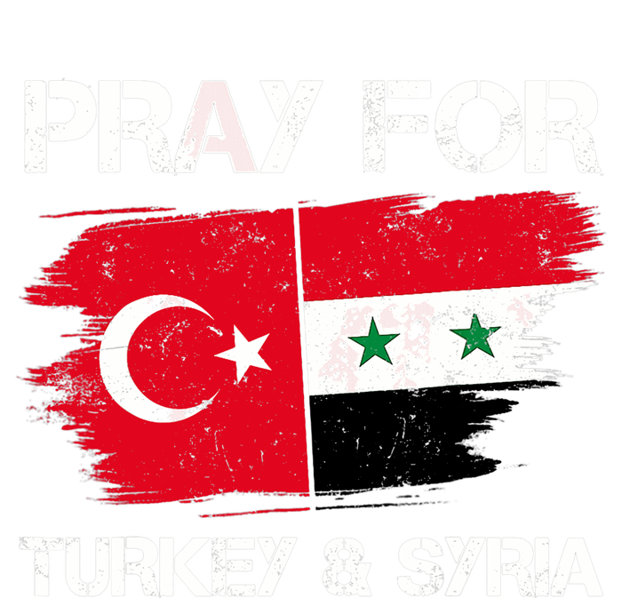 Pray For Turkey & Syria Flag Earthquake In Turkey Syria Sweatshirt Cinch Pack Bag