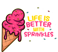 Life Is Better With Sprinkles I Cute Ice Cream Meaningful Gift Mesh Reversible Basketball Jersey Tank