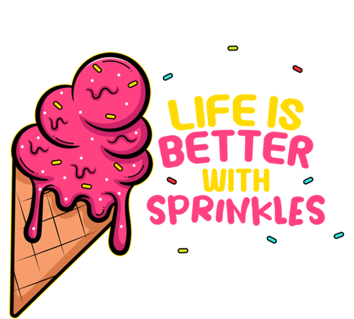 Life Is Better With Sprinkles I Cute Ice Cream Meaningful Gift Mesh Reversible Basketball Jersey Tank