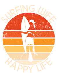 Surfing Wife Happy Life Beach Sup Longboard Summer Surfer Cool Gift Short Acrylic Beanie