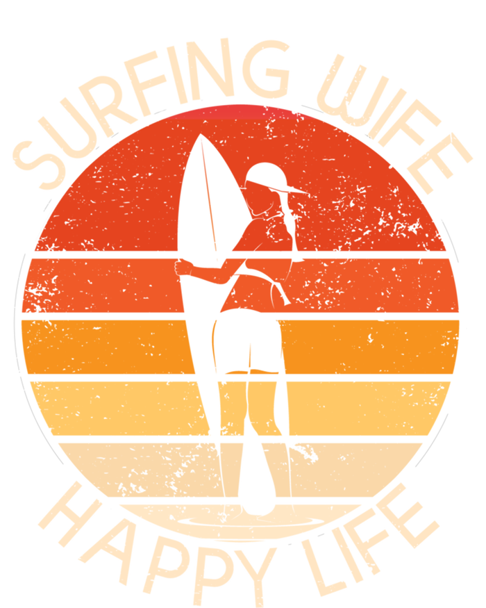 Surfing Wife Happy Life Beach Sup Longboard Summer Surfer Cool Gift Short Acrylic Beanie