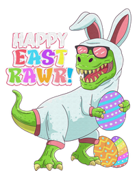 Easter Day Dinosaur Funny Happy Eastrawr T Rex Easter Women's Knotted Racerback Tank