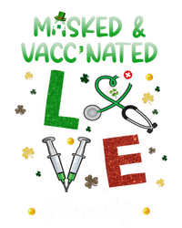 Vaccinated Masked St Patrick's Day Nurse Life Healthcare Gift T-Shirt