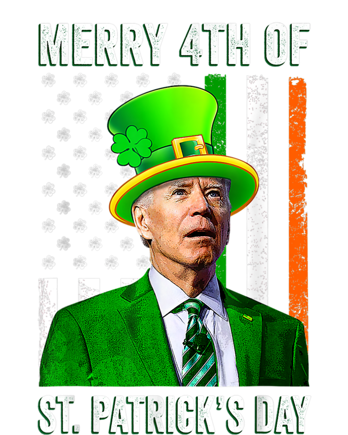 Merry 4th Of St Patrick's Day Joe Biden Leprechaun Hat Ceramic Star Ornament