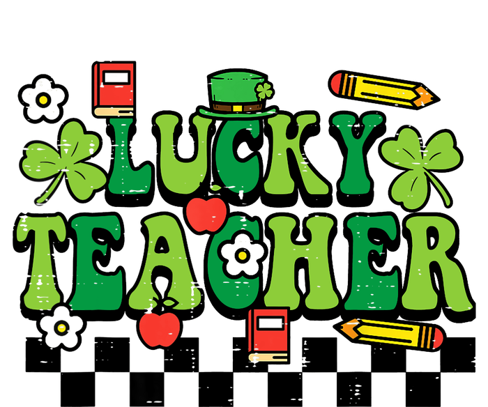 St Patricks Day Lucky Teacher Saint Paddys Groovy Wo Ladies Essential Flowy Tank