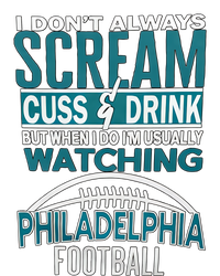 I'm Usually Watching Philadelphia Philly Football Champion Fan Lover Womens Funnel Neck Pullover Hood