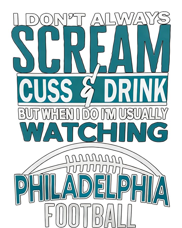 I'm Usually Watching Philadelphia Philly Football Champion Fan Lover Womens Funnel Neck Pullover Hood