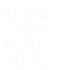 Big Brother Of The Wild One Funny 1st Birthday Safari Gift Stripe Pom Pom Beanie