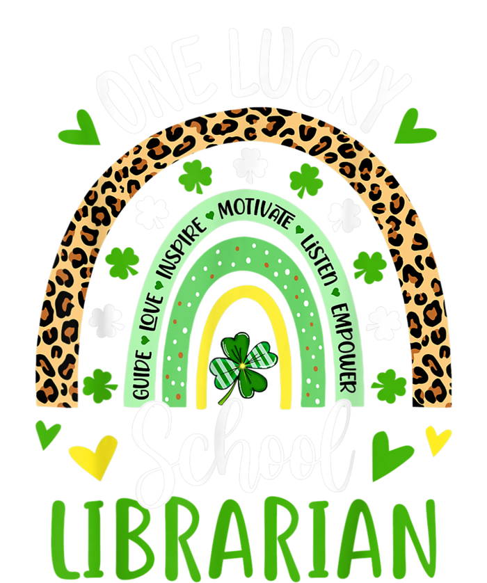 One Lucky School Librarian Rainbow St Patricks Day Cooling Performance Crew T-Shirt