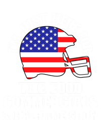 Just Here For Food Commercials And Halftime Show Usa Football Gift Button