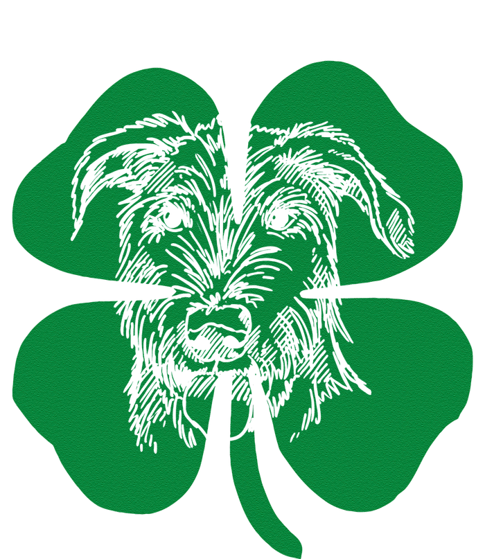 Irish Wolfhound Face Head Green Shamrock Saint Patrick's Day T-Shirt