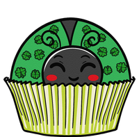 Ladybug Cupcake Saint Patrick's Day Shamrock Leaf Clover T-Shirt