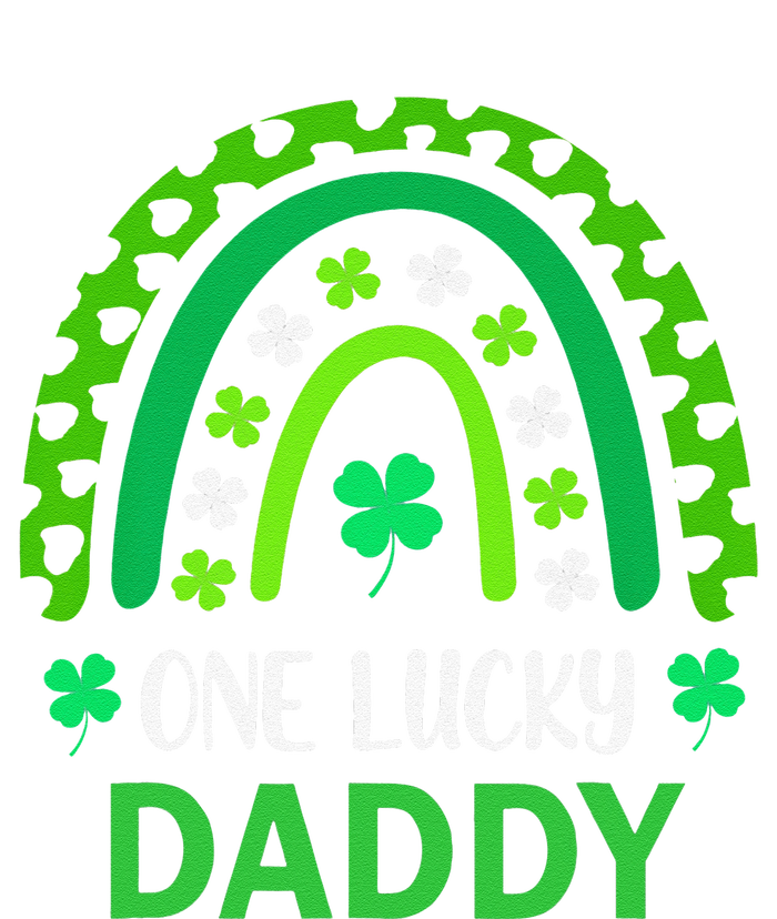 One Lucky Daddy St Patricks Day Shamrock Rainbow Leopard T-Shirt