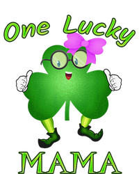 One Lucky Mama Pink Bow Shamrock St Patrick's Day Irish Mom T-Shirt