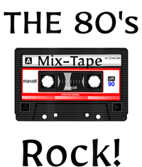 The 80's Rock ! Cassette Tape Black Print Gift T-Shirt