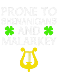 Proneo Shenanigans And Malarkey Funny St Patrick's Day Women's Racerback Cropped Tank