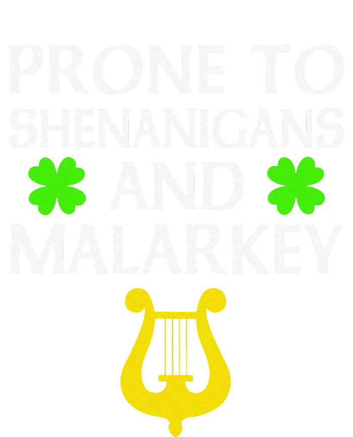 Proneo Shenanigans And Malarkey Funny St Patrick's Day Women's Racerback Cropped Tank