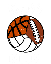 Ball Mom Funny Football Basketball Volleyball Mom Gift Women's Flannel Pajama Set