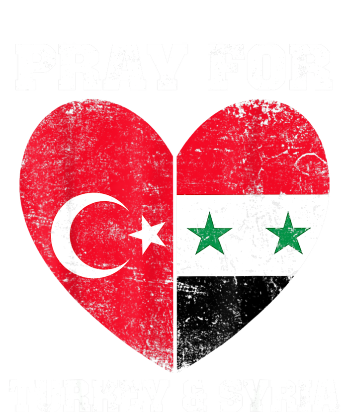 Pray For Turkey & Syria Flag Heart Turkey Syria Earthquake Baby Bodysuit