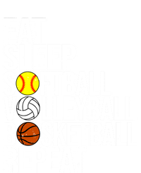 Eat Sleep Softball Volleyball Basketball Repeat Funny Sport Funny Gift Tie-Dye T-Shirt