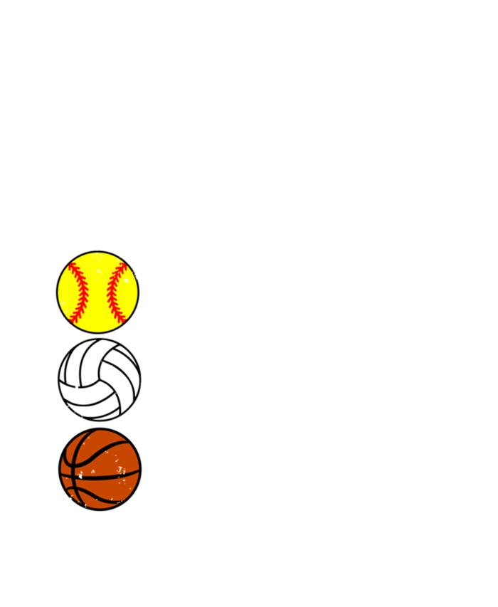 Eat Sleep Softball Volleyball Basketball Repeat Funny Sport Funny Gift Tie-Dye T-Shirt