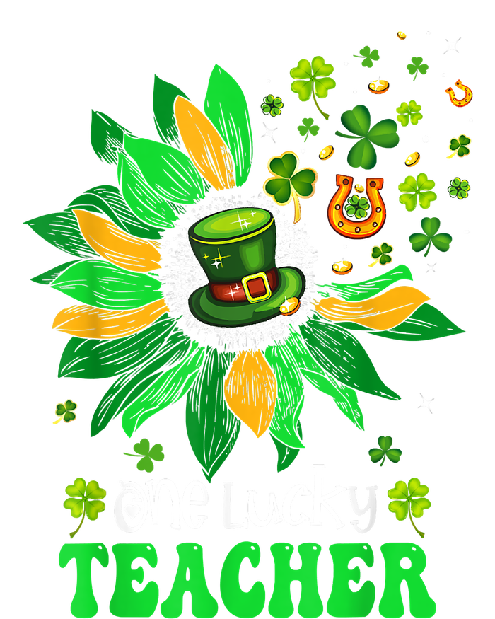 One Lucky Teacher St Patrick's Day Sunflower Tall Hoodie