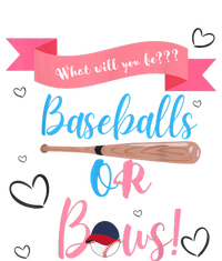 Baseball Or Bows Gender Reveal Enza Ladies Jersey Colorblock Tee