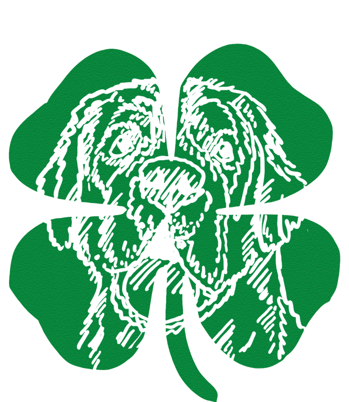 St Bernard Dog Head Face Green Shamrock Saint Patrick's Day T-Shirt