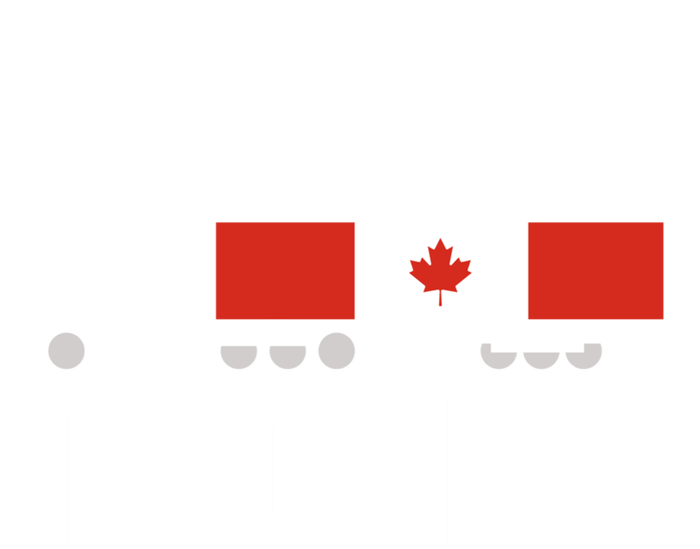 I'm With The Truckers Canadian Truck Driver Semi Big Rig Gift Kids Long Sleeve Shirt