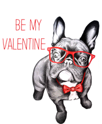 French Bulldog Be My Valentine With Red Glasses Gift T-Shirt