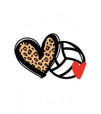 Volleyball Mom Leopard Heart Funny Gift T-Shirt