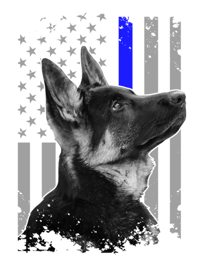 Ger Shepherd K9 Unit Thin Blue Line Flag Police Gift Tie-Dye T-Shirt