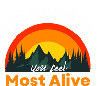 Go Where You Feel Most Alive Sunset Nature 7 Panel Mesh Trucker Snapback Hat