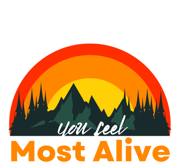 Go Where You Feel Most Alive Sunset Nature 7 Panel Mesh Trucker Snapback Hat